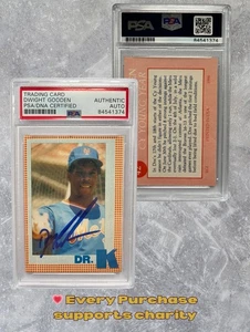 1986 Renata Galasso #42 Dwight Gooden Auto Card PSA/DNA Cert Mets WS Low Pop! - Picture 1 of 3
