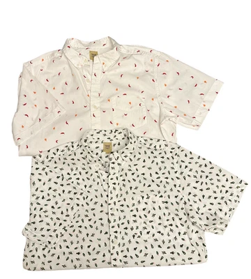 TRUE CRAFT Camisas Hombre Talla Grande Lote de 2 Botones Cuello Vacaciones Foto 1 de 4