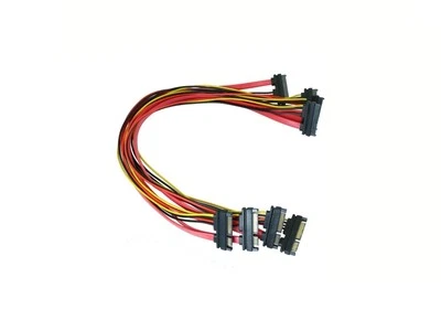 4 PCS 19" SATA 22 Pin Female to SATA(7+15) Pin Male Data Power Combo Extension - Image 1 of 2