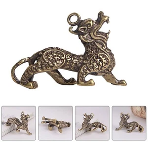 2 Pcs Pixiu Keychain Pendant Exquisite Brass Decor Creative Accessory - Picture 1 of 12