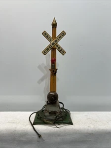 AMERICAN FLYER PREWAR O/STANDARD 2116 RINGING BELL AUTOMATIC RR SIGNAL VG TESTED - Picture 1 of 15