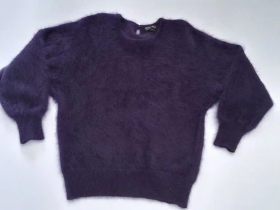 Suéter Navidad Vintage VENESHA Alta Calidad 80% ANGORA Púrpura Difuso PEQUEÑO Foto 1 de 4