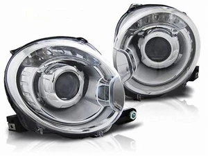 Scheinwerfer Set in chrom passend für Fiat 500 312 10/2007-06/2015 - Bild 1 von 2