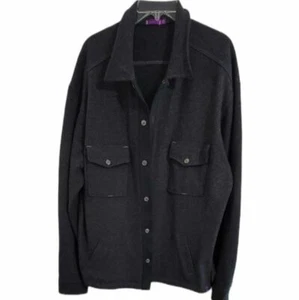 Agave Gold Full Cut Luxury Button Front Wool Blend Shacket Shirt Jacket Men XL - Picture 1 of 12