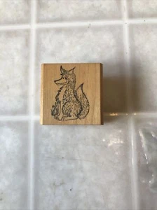 Nilpferd Herz sitzend lächelnd Fuchs Vintage Stempel  - Bild 1 von 3