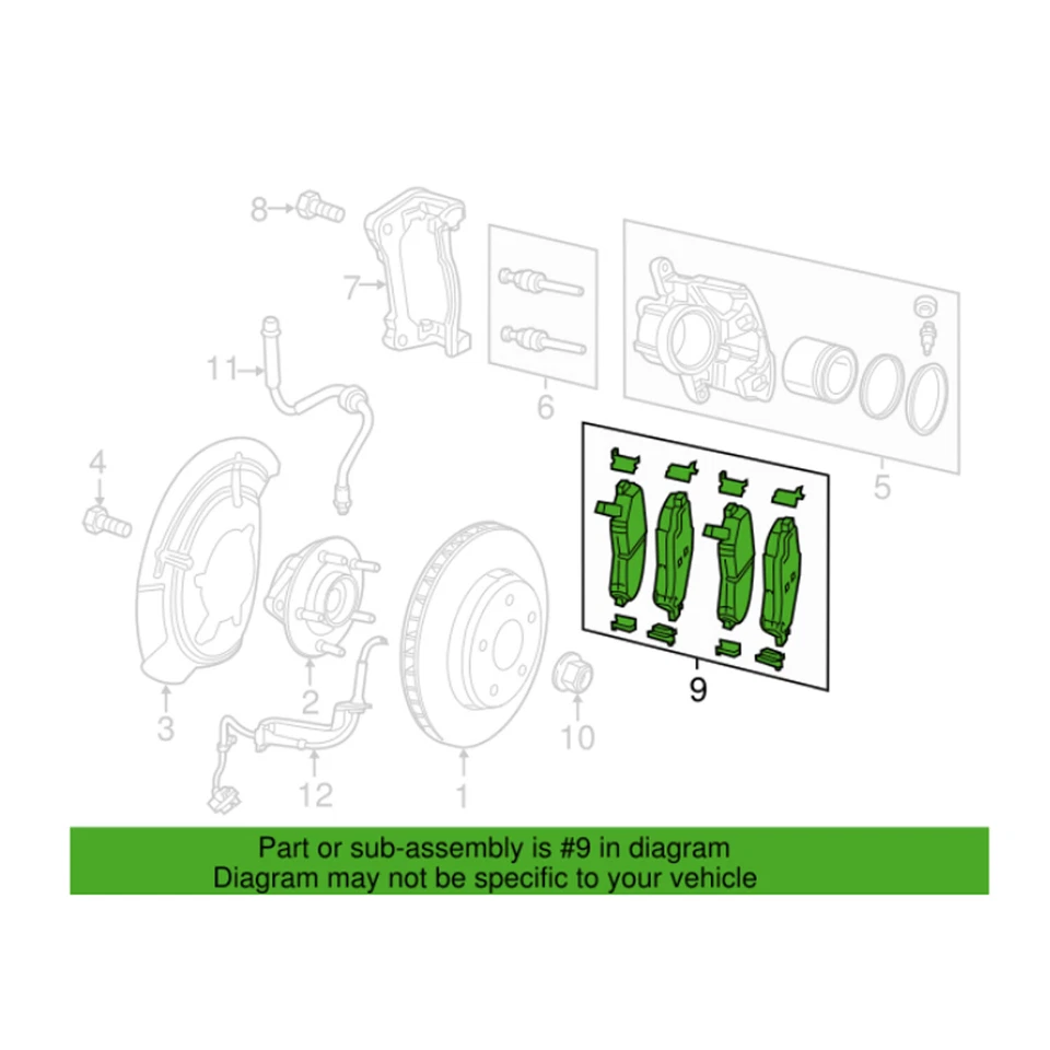 Оригинальный комплект передних дисковых тормозных колодок Mopar от оригинального производителя для Fiat 500X Jeep Renegade - Изображение 1 из 1
