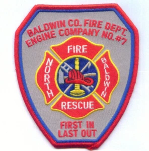 Georgia Fire Dept Baldwin Rescue North Engine 7 Patch - Bild 1 von 1