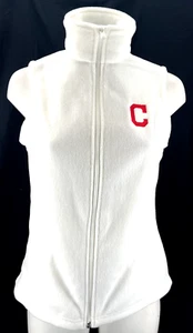 NEW Cleveland Guardians Columbia Benton Spring White Fleece Vest Jacket Women XL - Picture 1 of 9