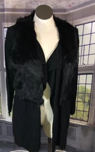 IMAN M NWOT Platinum Wrap Yourself in Luxury Cardigan Faux Fur Vest Set Cashmere - Picture 1 of 15