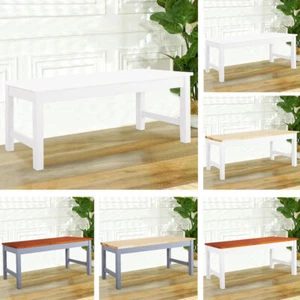 Industrial Dining Bench Pine Wood Chair Hallway Metal Furniture Kitchen Seat NEW - Picture 1 of 22