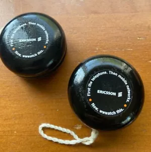 YoYo Vintage ""Ericsson"" Pubblicità Promozionale Pubblicità Legno Legno 1 PEZZO - Foto 1 di 2