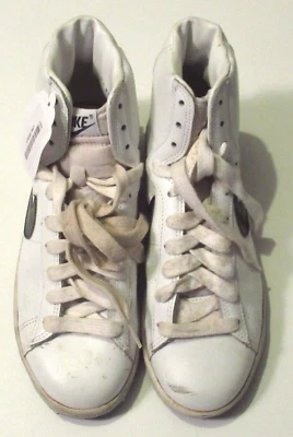 Vintage 80s Nike Penetrator High Top Basketball Shows White Blue 850507HS Mens - Image 1 of 4
