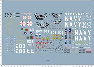 1/48 1/72 Maßstab US MARINE YAK-38 G-91 A-4 Flugzeug Modellbausatz Wasserrutsche Aufkleber - Bild 1 von 1