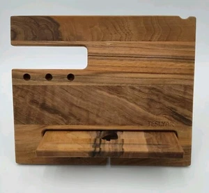 ✅🆕🕶️⌚📱🗝TESLYAR Wood Holder Organizer Phone Key Wallet Watch Glasses📸SEE📏📸 - Picture 1 of 24