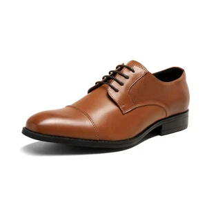 Men's Dress Shoes Leather Cap Toe Lace Up Oxfords Bussiness Shoes Size 6.5-15 US - Picture 1 of 9