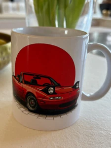 JDM Mazda MX-5 Miata NA Sammler Tasse Mug Kaffetasse Haferl 330ml Made in EU NEU - Bild 1 von 3