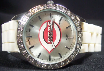 Cincinnati Reds MLB GAME TIME Women’s Rhinestone Frost Watch in original box - Image 1 of 4
