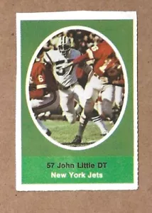 1972 Sunoco NFL Action Player Stamps New York Jets DT John Little Vintage - Picture 1 of 1