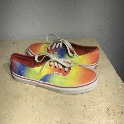 Vans Auténtico Arco Iris/Rojo Brillo/Azul/Amarillo Niñas Niños Talla 4 Foto 1 de 4