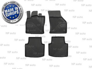 NEW LHD BLACK RUBBER FLOOR MATS LINERS ALL WEATHER FOR SKODA SUPERB B8 2015-2023 - Picture 1 of 6