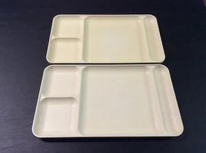 2er Set Tupperware beige 15-1/4 cm lang 1535 Geschirrtabletts (Top) - Bild 1 von 8