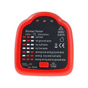 Handheld Socket Tester Polarity Detector with LED Light Test Result Indicator - Picture 1 of 7