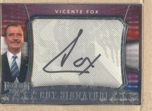 Vicente Fox 2020 Decision 2020 Cut Signature Autograph Auto (w/ Brian Wallos)