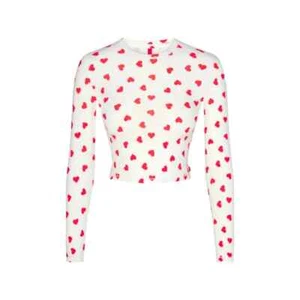 SKIMS X Lana Del Rey Valentines Limited Edition Super Cropped Long Sleeve Small - Picture 1 of 1