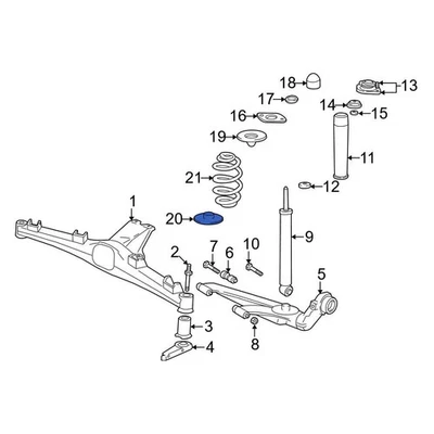 For BMW Z3 1996-2002 BMW 33531136387 Rear Lower Coil Spring Insulator Foto 1 de 2