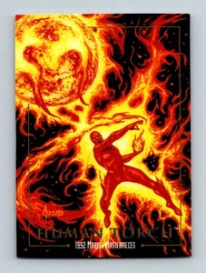 HUMAN TORCH #31 Marvel Masterpieces 1992 Card By SkyBox Art By : Joe Jusko - Picture 1 of 2