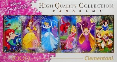 Clementoni 1000 Piece Panorama Jigsaw Puzzle 'DISNEY PRINCESS' (39444)  Complete - Image 1 of 4