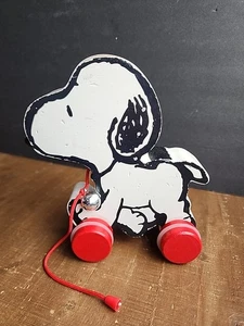 Coche de juguete de madera Snoopy Peanuts 2013 perro cachorro niño pequeño - Imagen 1 de 17