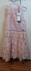 NWT Pink Lace Eyelet GUESS SIZE 8 Girl's Dress - Picture 1 of 4