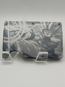 Dragon Ball Super Gohan gravierte Metall RFID minimalistische Geldbörse mit Geldklammer - Bild 1 von 2