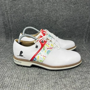 NEW FootJoy MyJoys Premiere St. Jude Limited Edition Golf Shoes Leather Mens 8.5 - Picture 1 of 9