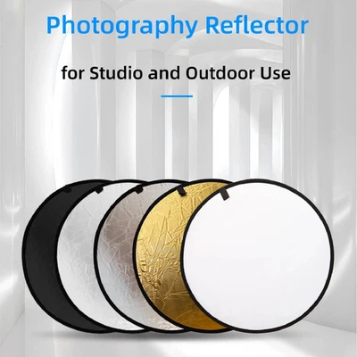 5in1 Photography Reflector Collapsible Round Diffuser Disc Outdoor Studio Light - Image 1 of 4