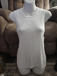 No Boundaries nahtloses hochgeschlossenes Tanktop, weiß, XL (16-18), NEU mit Etikett - Bild 1 von 3