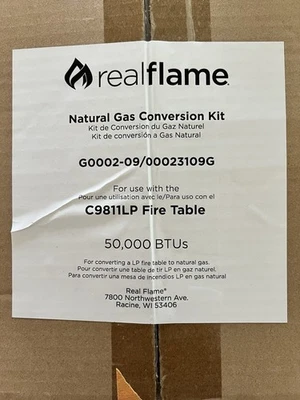 Real frame natural gas conversion kit G0002-09 - Image 1 of 4