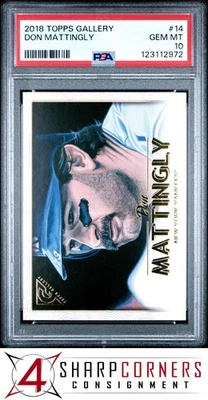 2018 TOPPS GALLERY #14 DON MATTINGLY PSA 10 - Image 1 of 3