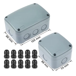 Caja de conexiones de plástico ABS impermeable resistente a la intemperie para proyectos eléctricos estuche - Imagen 1 de 12