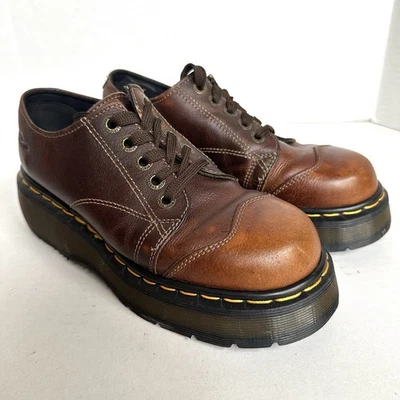 Zapatos Oxford de Colección Doc Dr Martens 8651 Mujer7 UK5 Cuero Marrón Grueso Años 90 Inglaterra Foto 1 de 4