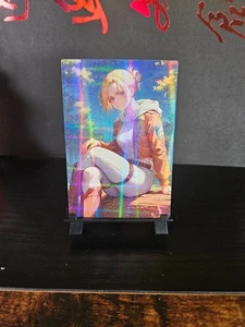 Tarjeta de arte Annie Leonhart Attack on Titan AOT Holo Brillo Anime Waifu CCG - Imagen 1 de 3
