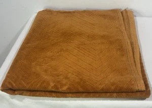 Vintage Schnitt Samt Stoff MCM Burnt Orange 35" x 54" Chevron Muster Reststück - Bild 1 von 2