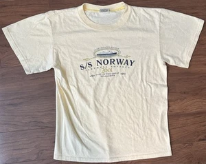 RARE S/S Norway Steamboat Farewell Voyages Shirt Commemorative Edition Small Y2K - Picture 1 of 11