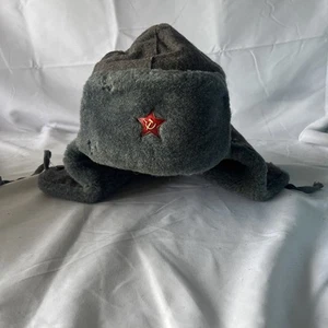 Russian Soviet Army Hat USSR Badge Real Military Fur Soldiers Ushanka Headwear - Picture 1 of 10