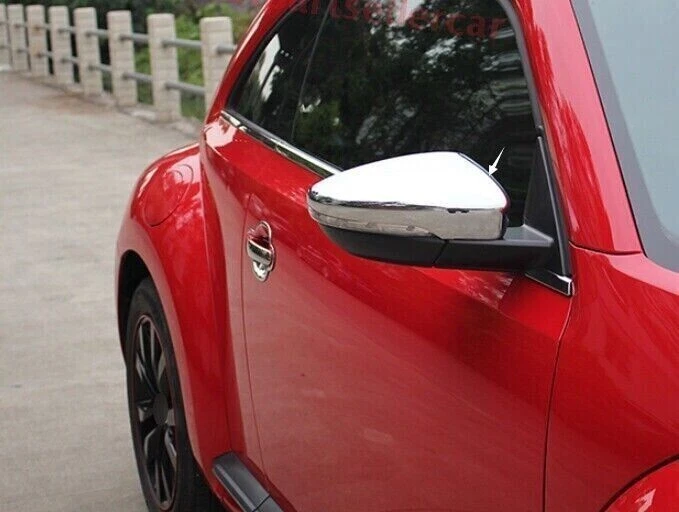 Tapa de tapa de espejo retrovisor puerta lateral cromada para Volkswagen Beetle 2012-2019 Foto 1 de 4
