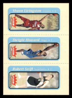 2004-05 Fleer Tradition Blue Dwight Howard/Shaun Livingston/Robert Swift #261 RC - Image 1 of 2