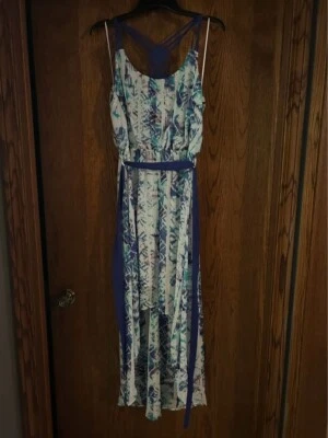 Maxi Vestido Princesa Azteca Vera Wang Tropical Chifón Damas Talla Grande Foto 1 de 4