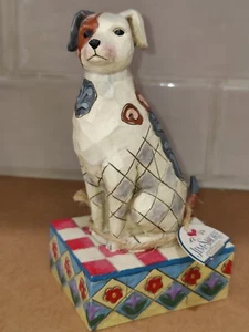 Estatuilla de perro Jim Shore Terrier Terry 6"" x 3"" Heartwood cachorro arte popular 4004852 - Imagen 1 de 6
