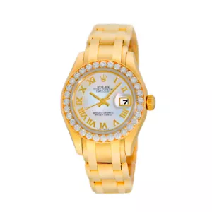 ROLEX 18K Yellow Gold 29mm Pearlmaster Masterpiece 80298 Factory Diamond Box - Picture 1 of 5